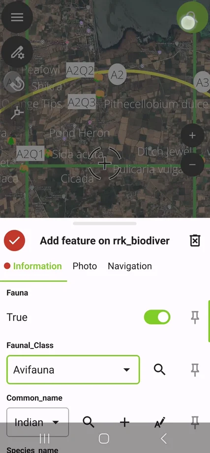 Biodiversity data collection via QField