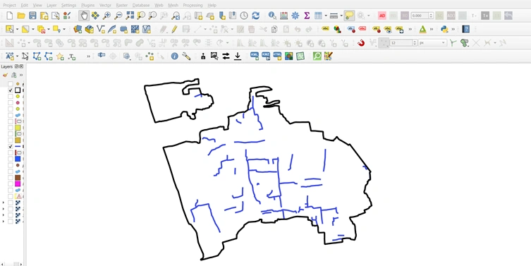 Digitized Drainage Network